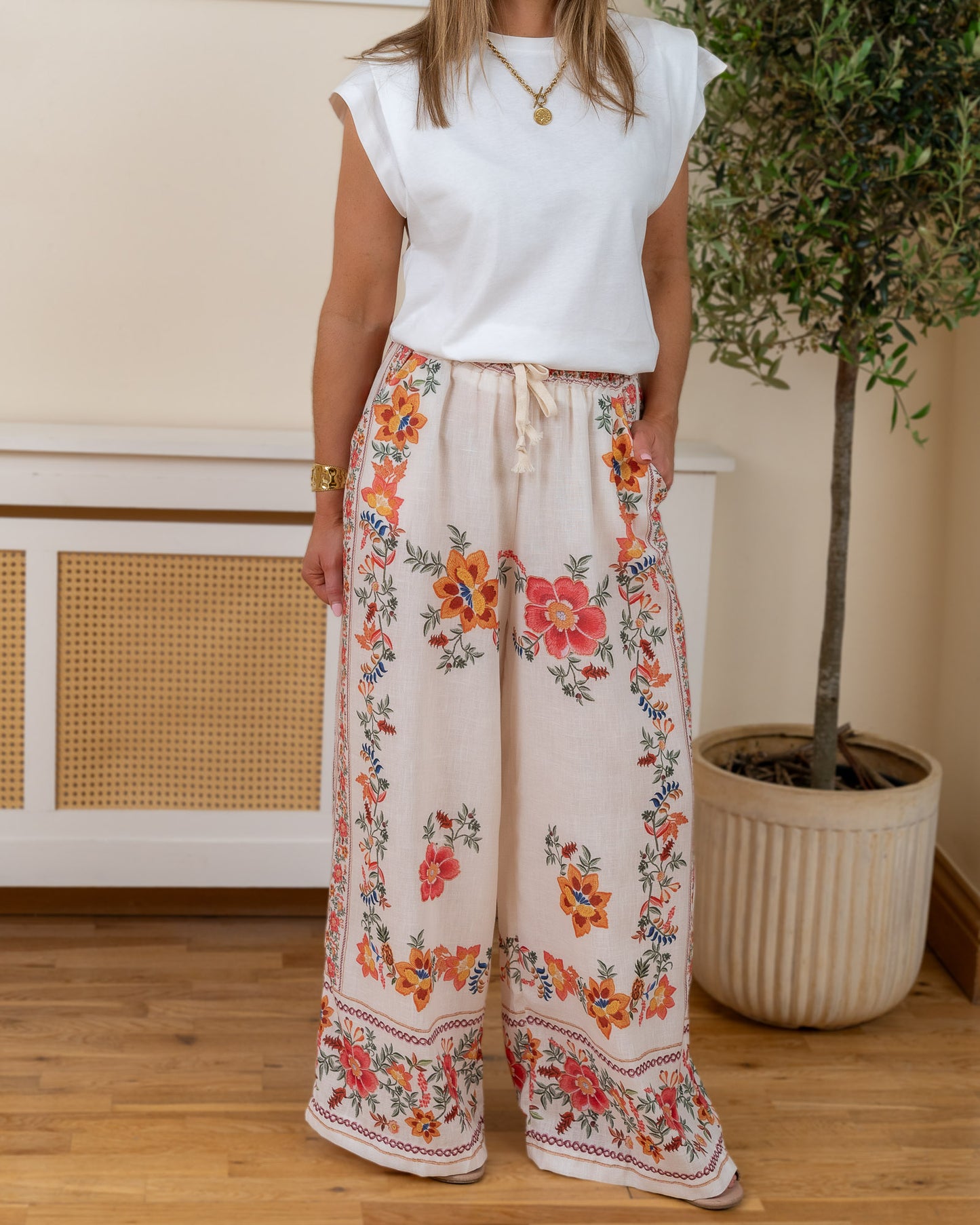 Linen Poppy Trousers