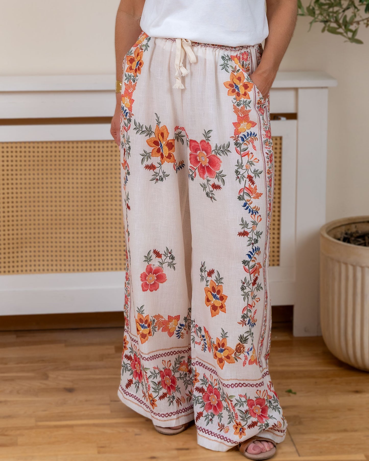 Linen Poppy Trousers