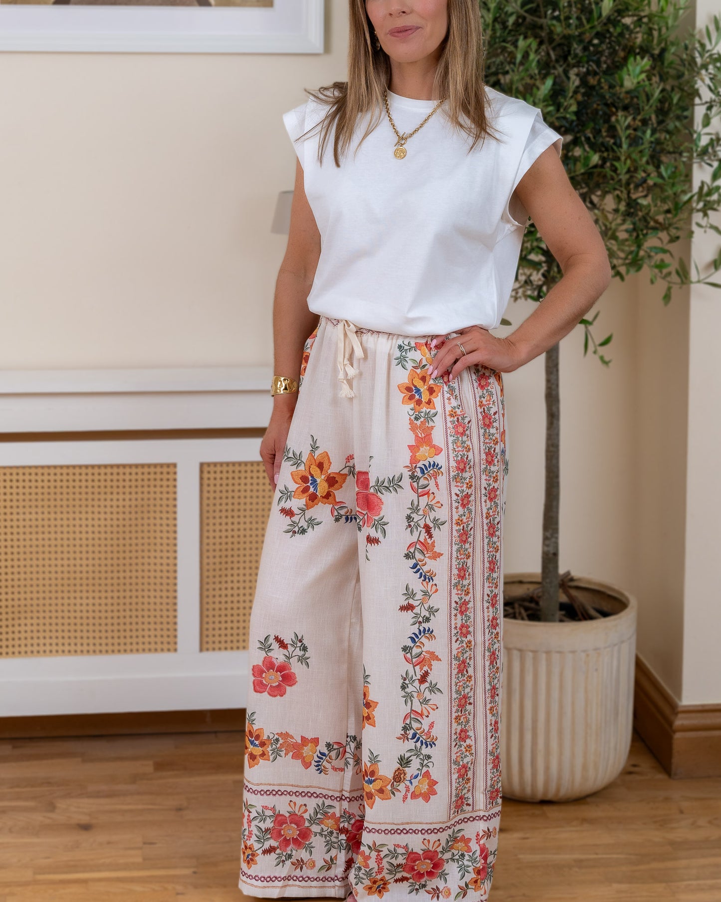 Linen Poppy Trousers