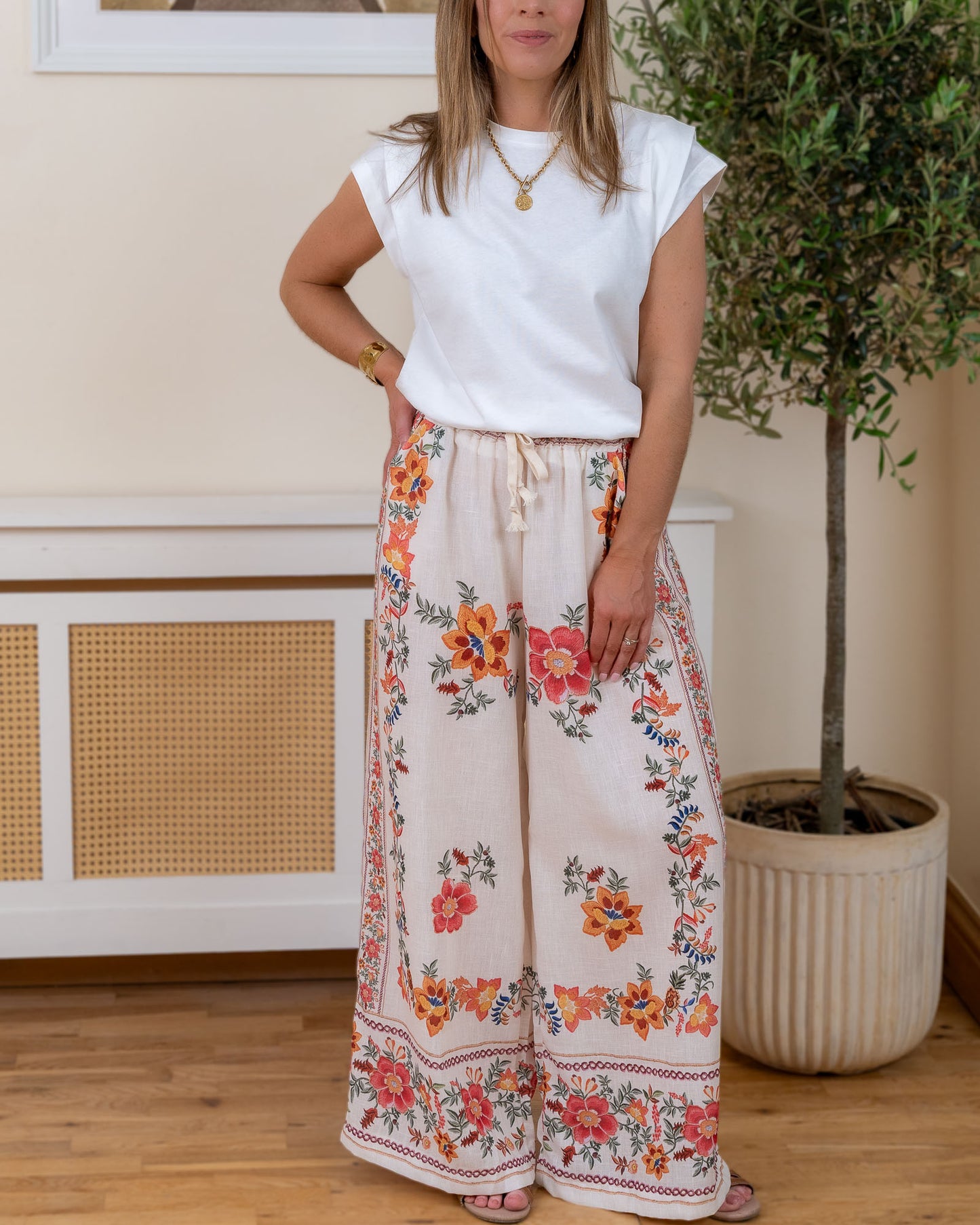 Linen Poppy Trousers