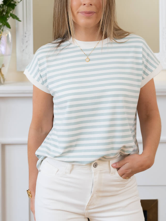 Mint Stripe Tshirt