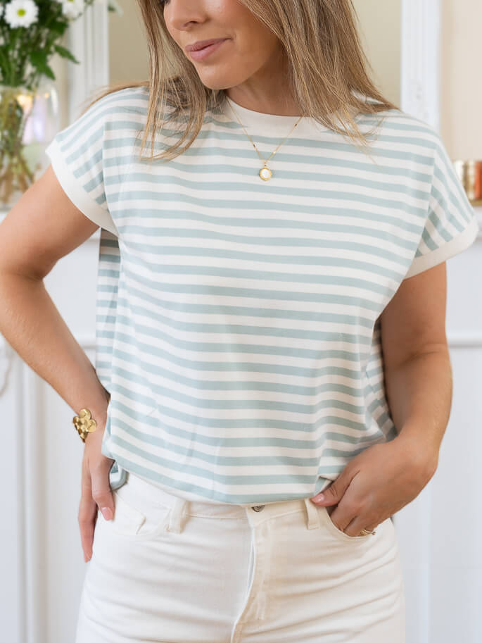 Mint Stripe Tshirt