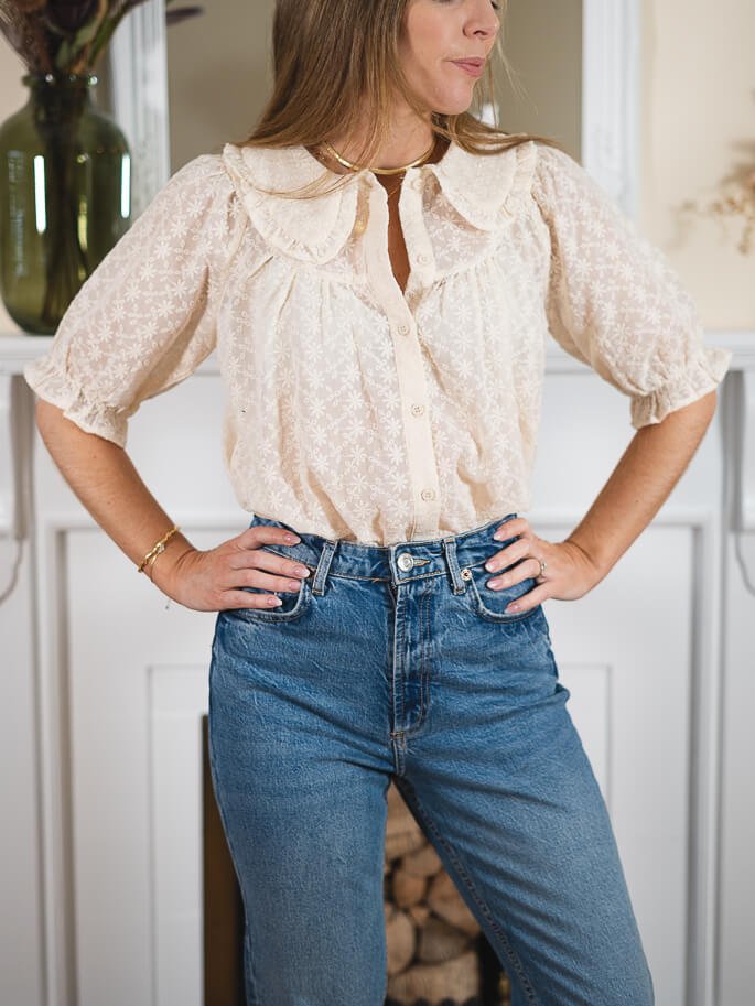 Cream Natalie Blouse