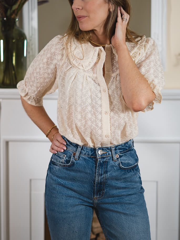 Cream Natalie Blouse