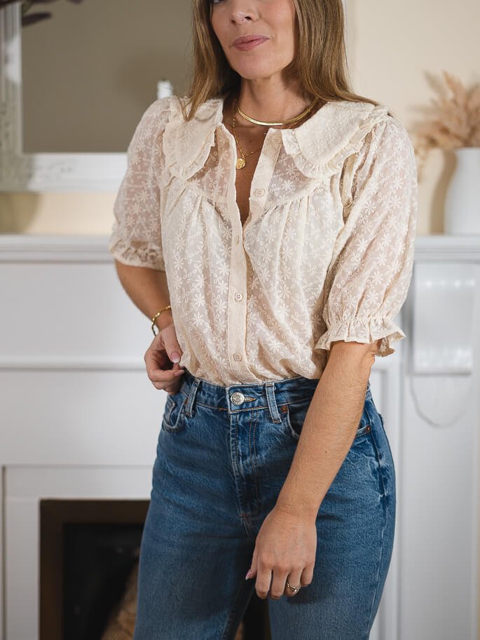 Cream Natalie Blouse