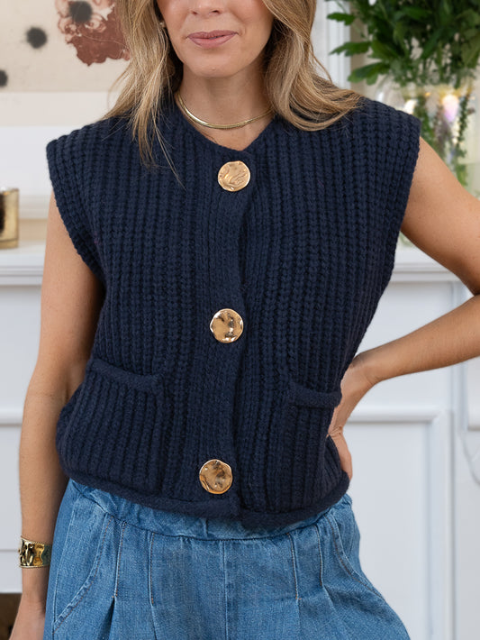 Navy Frankie Cardi