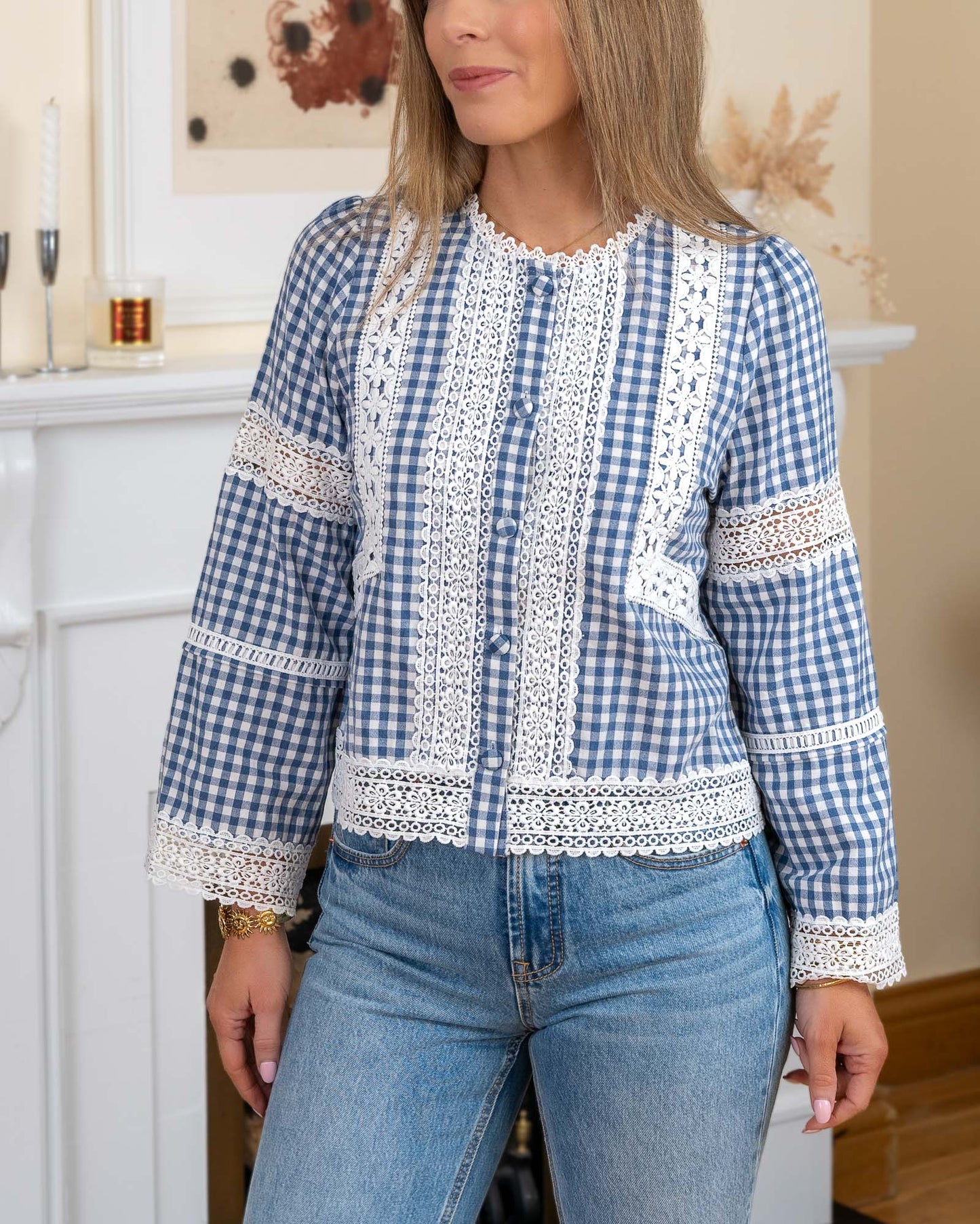 Navy Jade Blouse