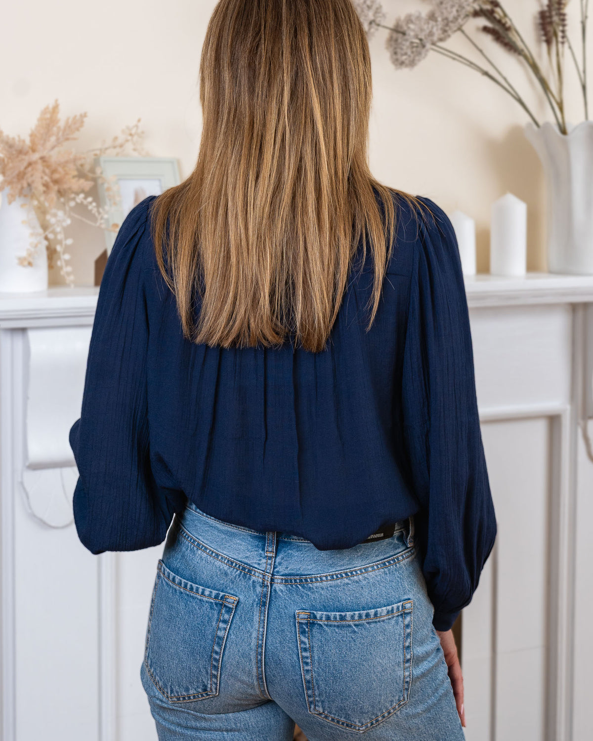 Navy Vienna Blouse