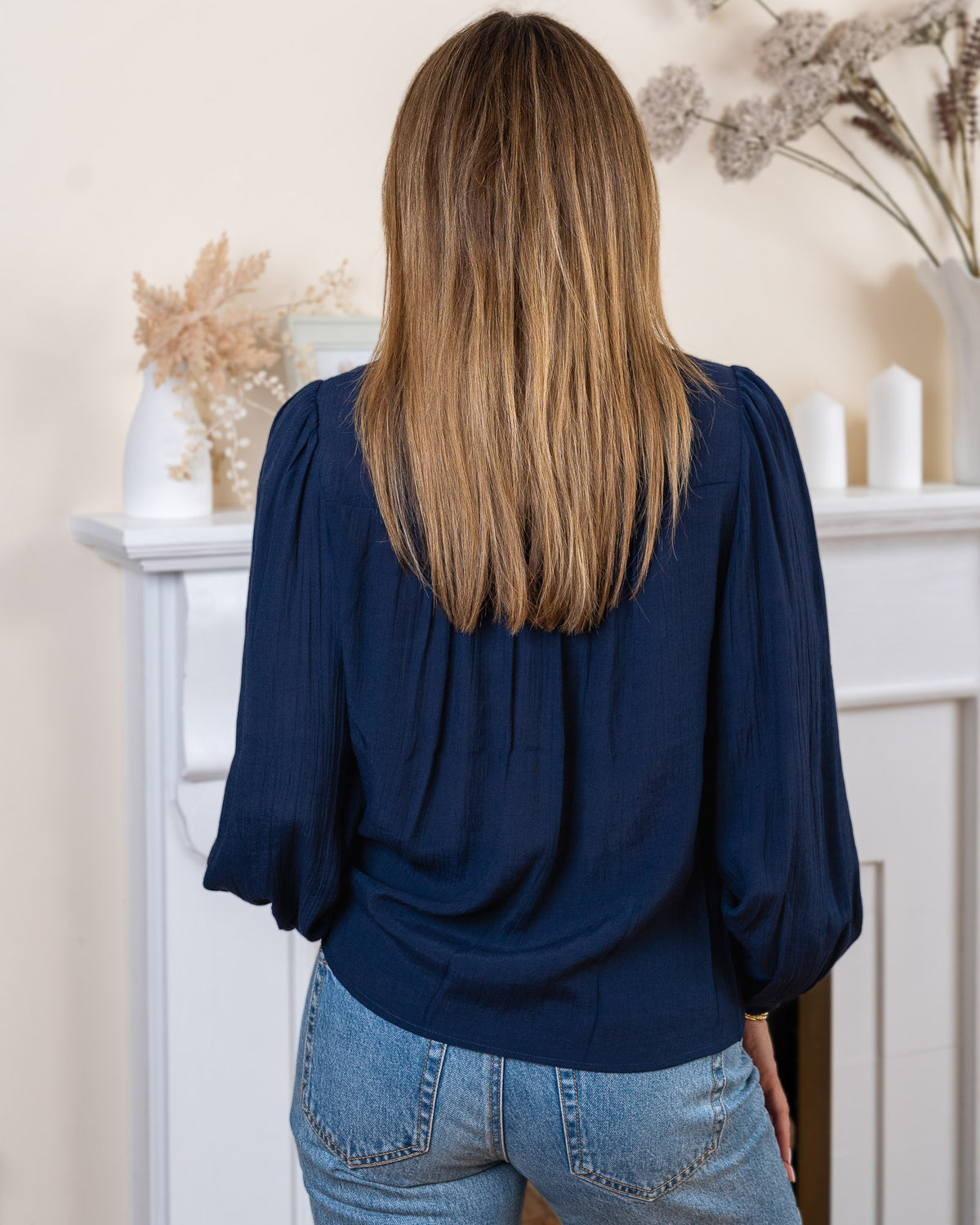 Navy Vienna Blouse