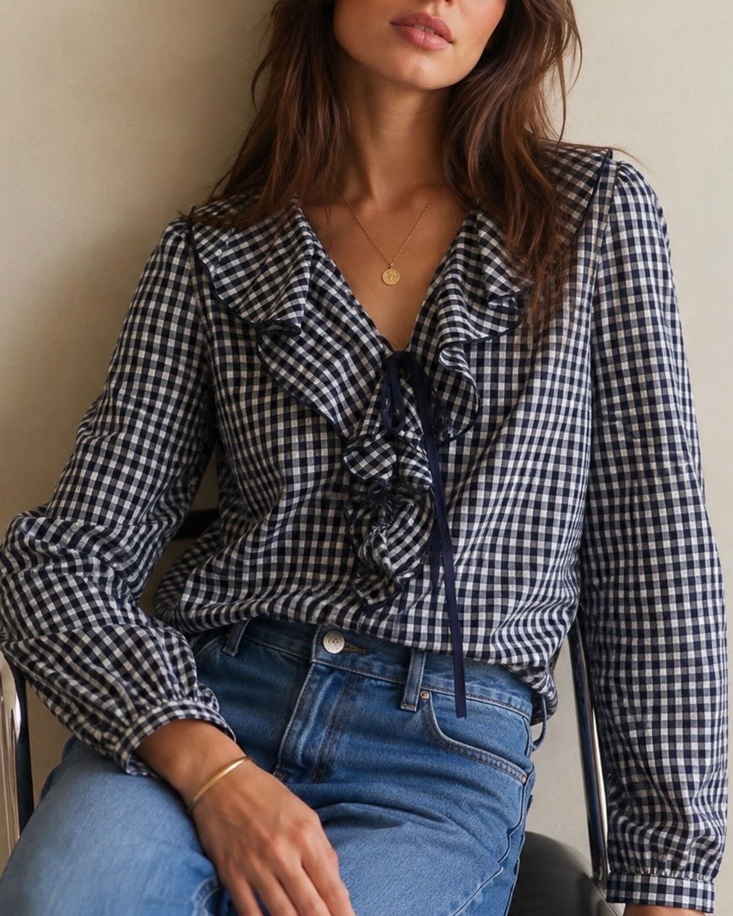 Navy Aria Blouse