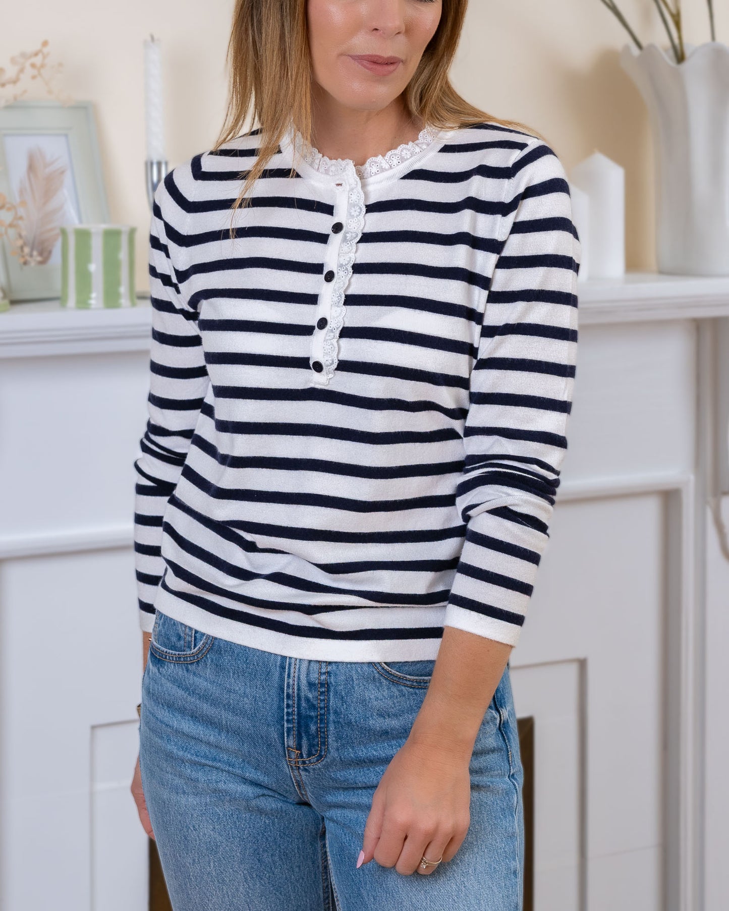 Navy stripe Tracey Top