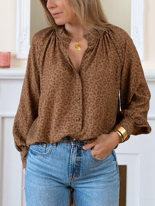 Noreen Leopard blouse