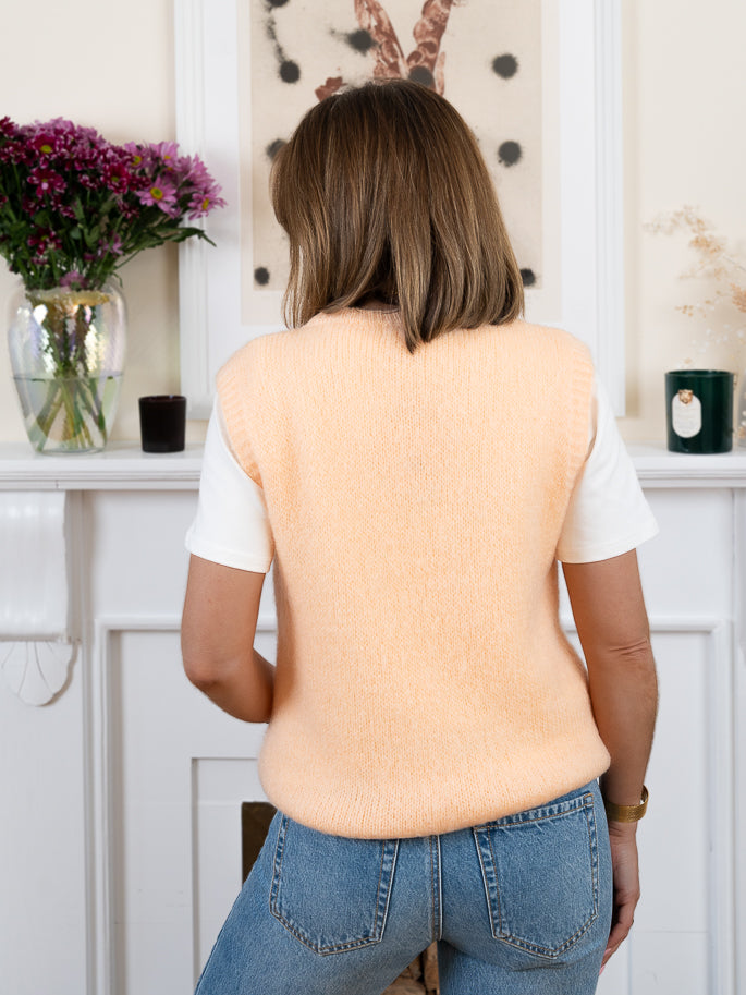 Peach Auren Mohair Vest