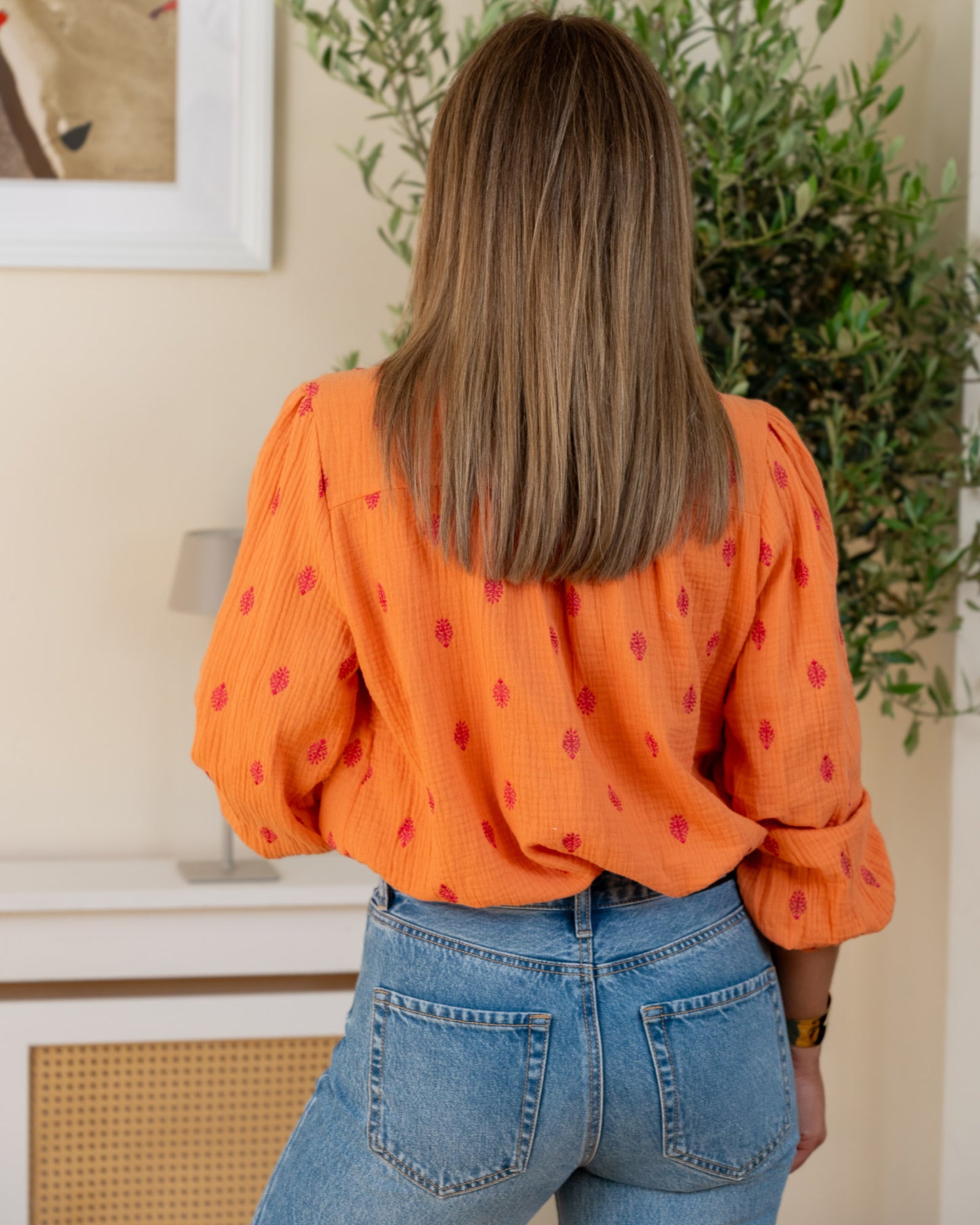 Peach Clarke Blouse