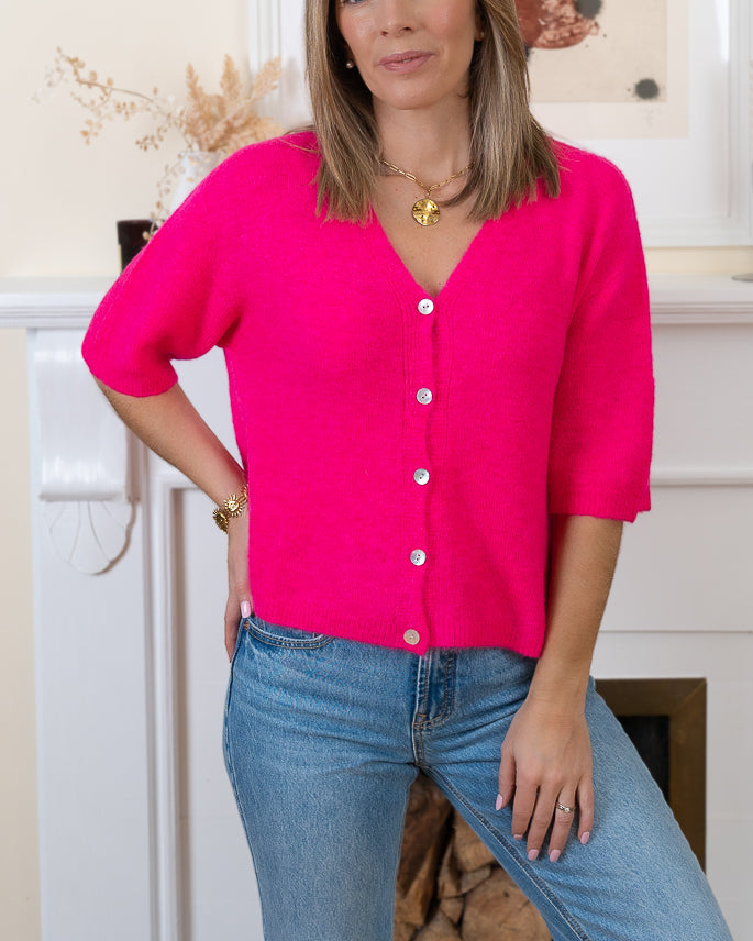 Pink Lucia Alpaca Cardi