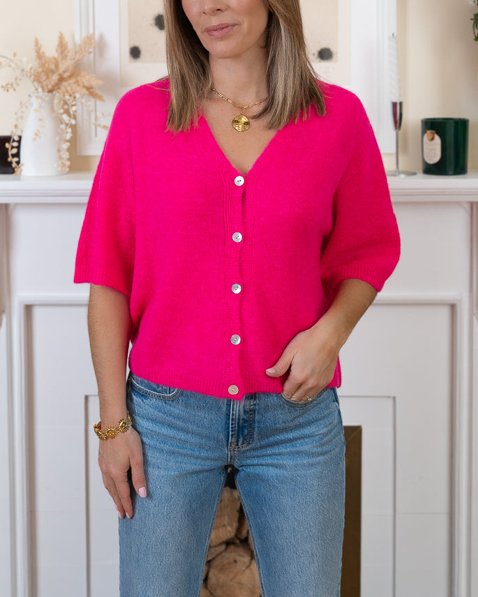 Pink Lucia Alpaca Cardi