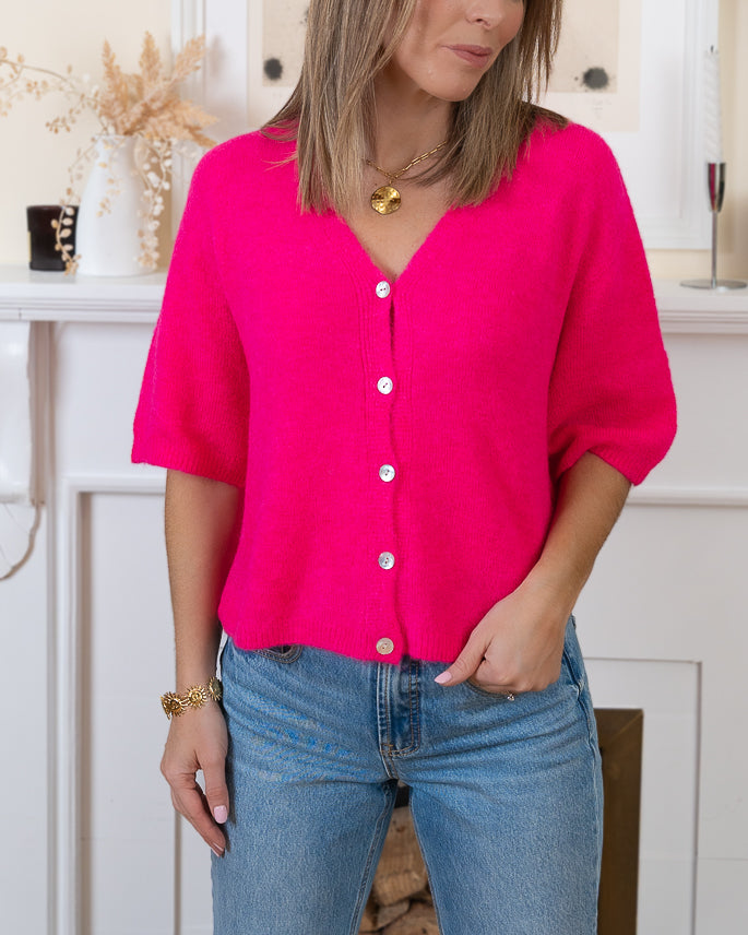 Pink Lucia Alpaca Cardi