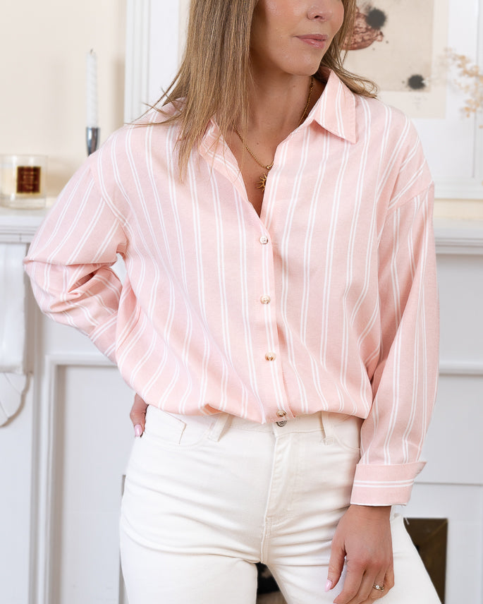 Pink stripe Bodie shirt