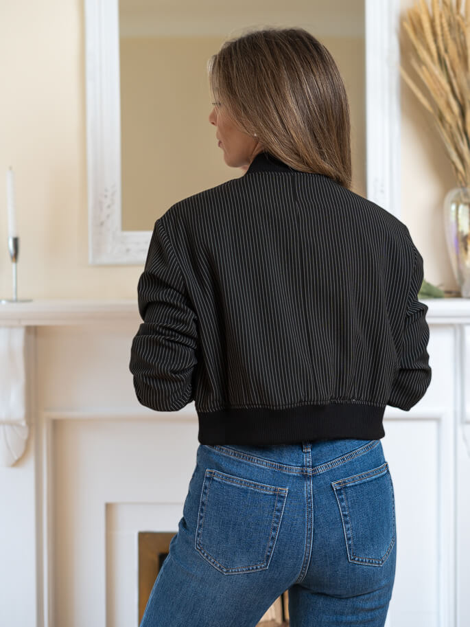 Pinstripe Chloè Bomber