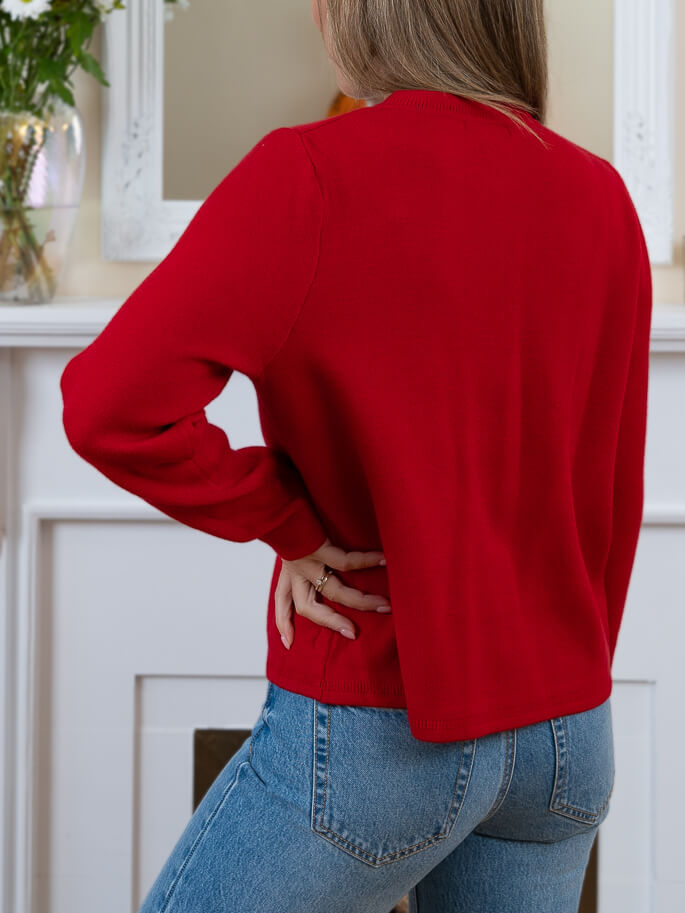 Red Carla Cardigan