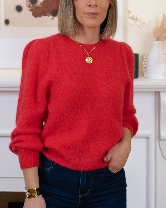 Red Baby Alpaca Jumper