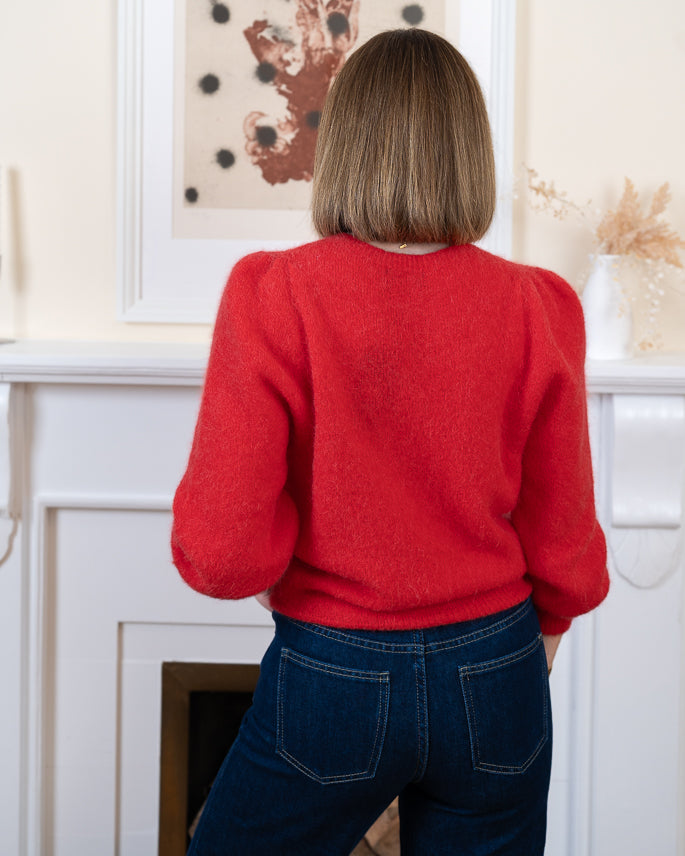 Red Baby Alpaca Jumper