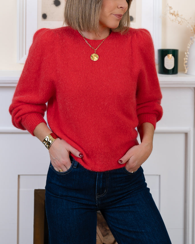 Red Baby Alpaca Jumper
