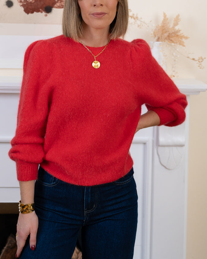 Red Baby Alpaca Jumper