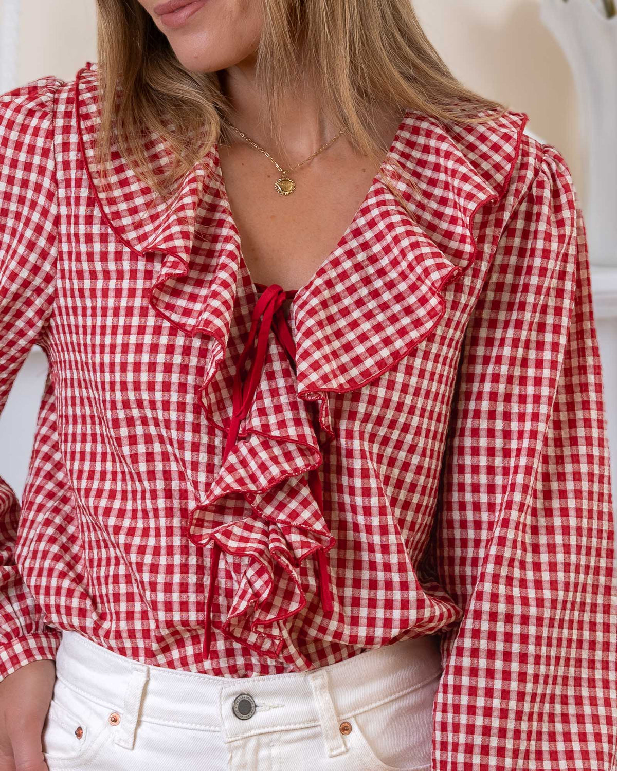 Red Aria Blouse