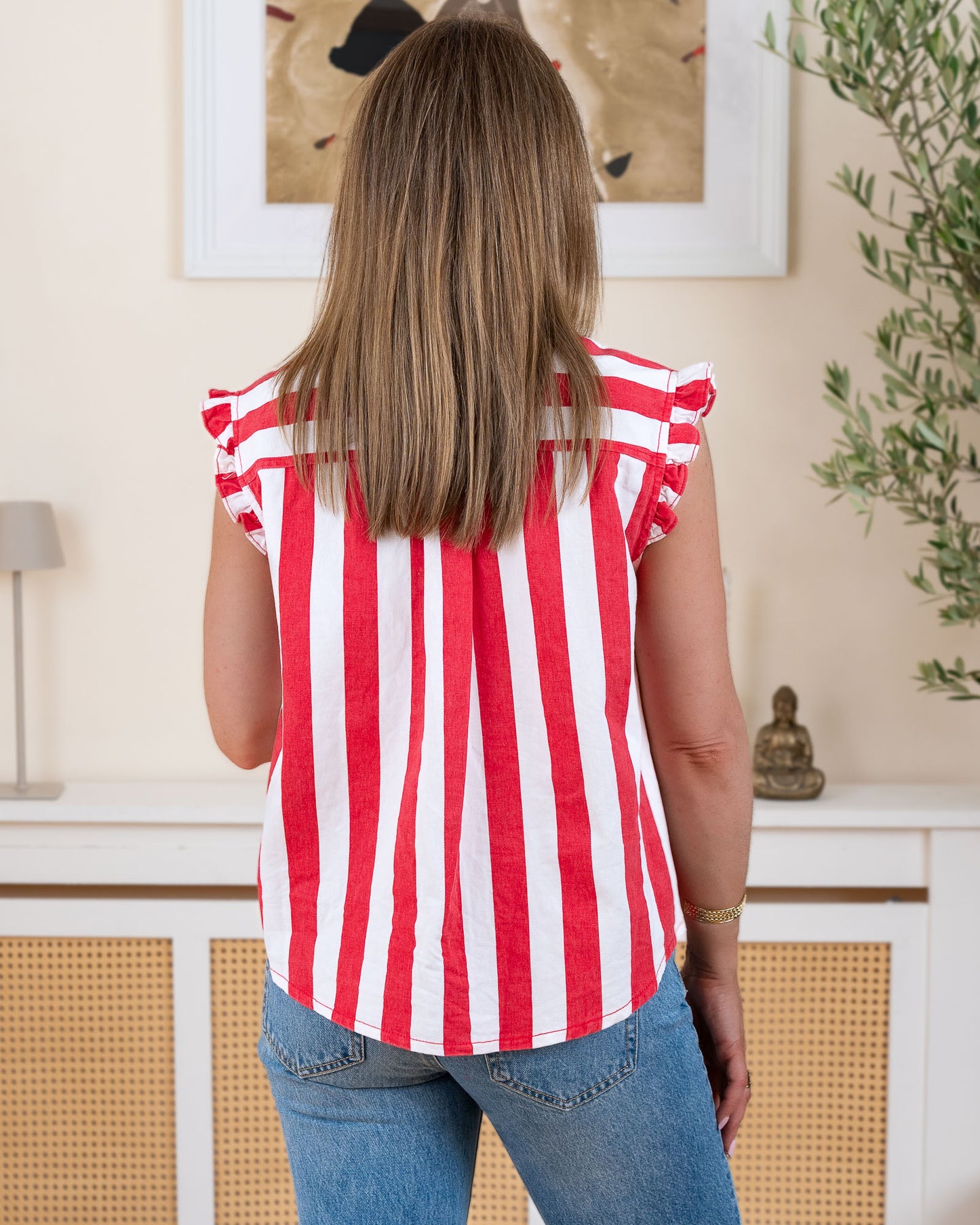 Red Capri Blouse