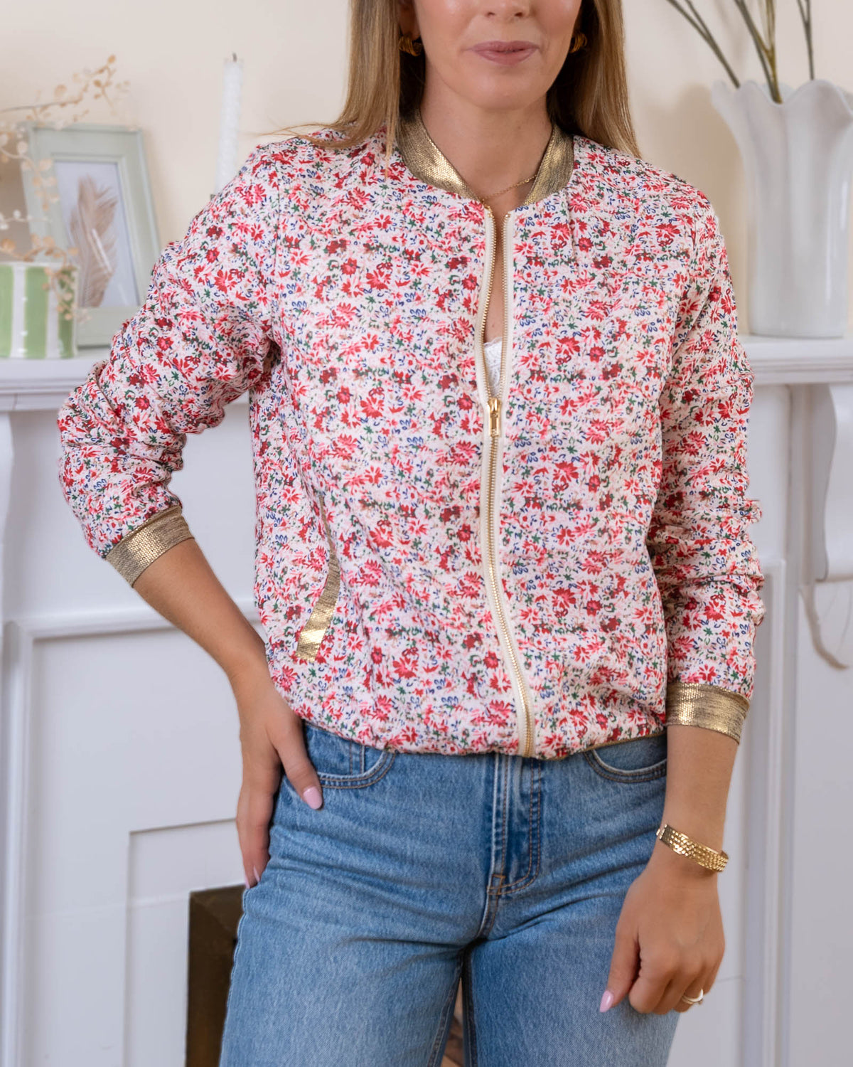 Red Chicago Bomber Jacket