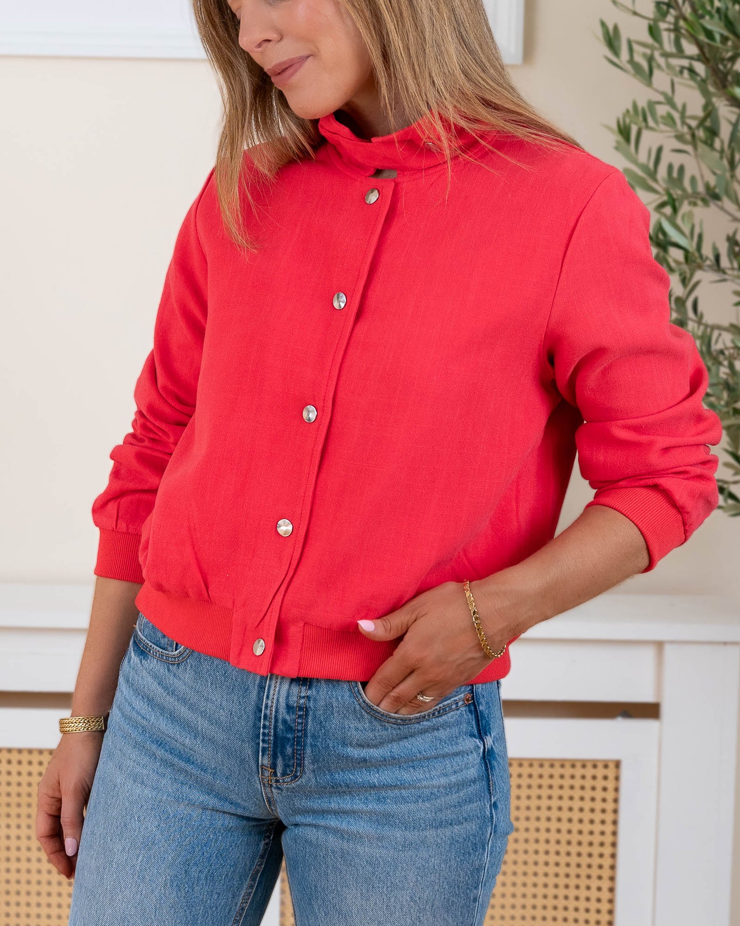 Red Monaco bomber jacket
