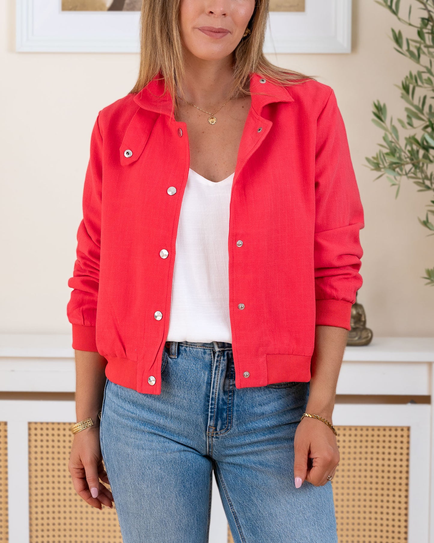 Red Monaco bomber jacket