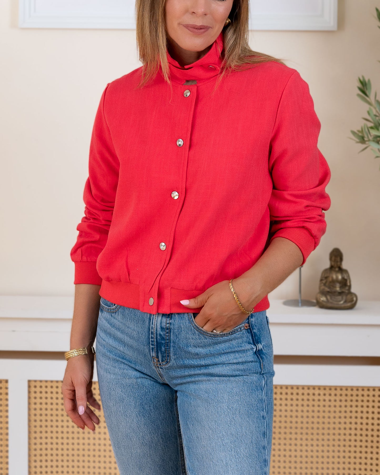Red Monaco bomber jacket