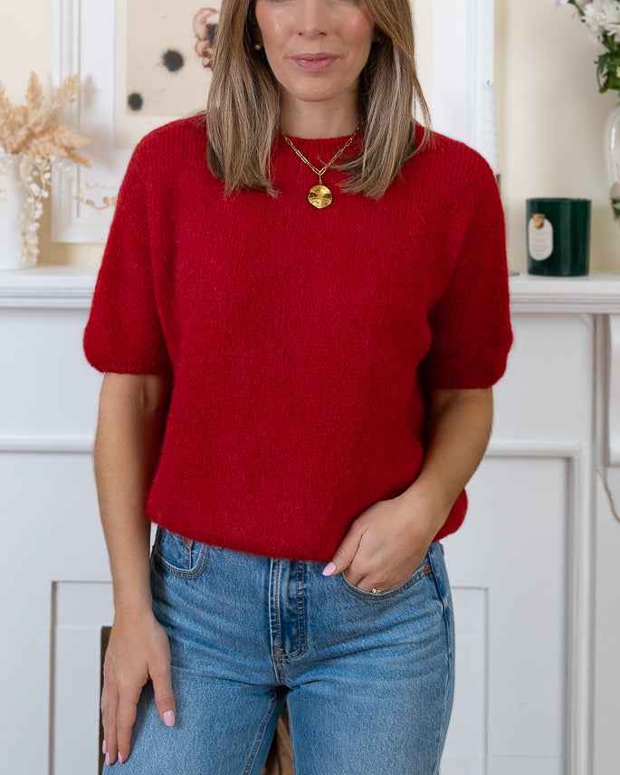 Red Sophie Alpaca Jumper