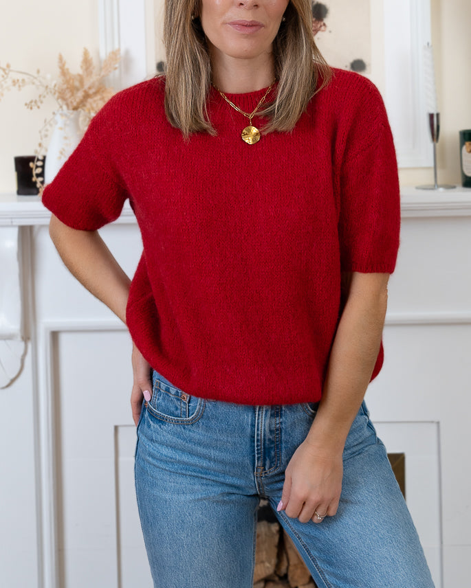 Red Sophie Alpaca Jumper