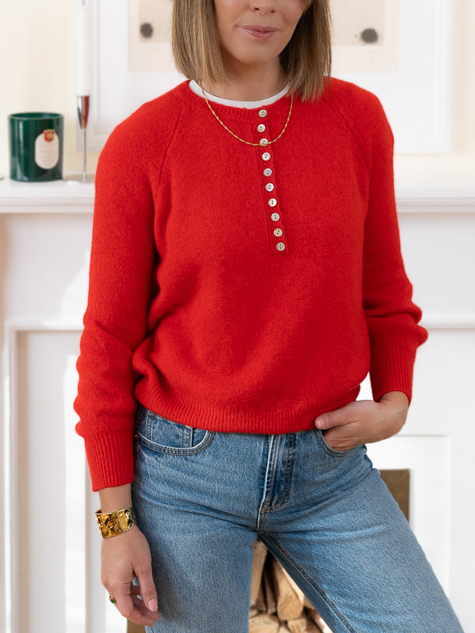 Red Thea Alpaca Jumper