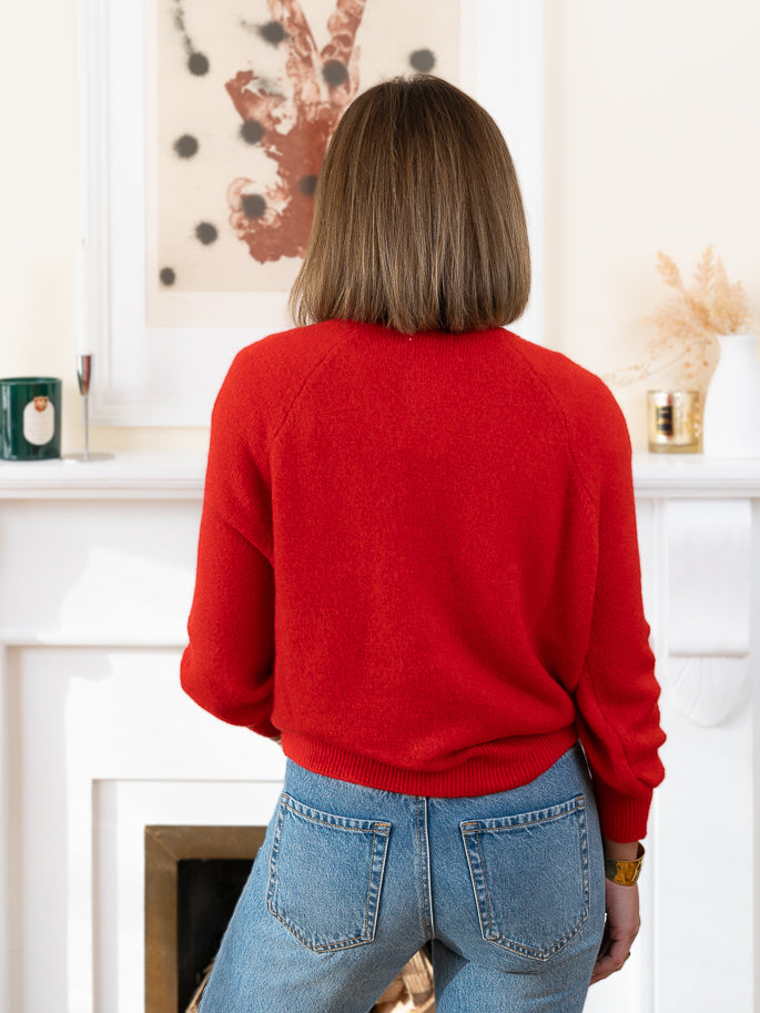 Red Thea Alpaca Jumper