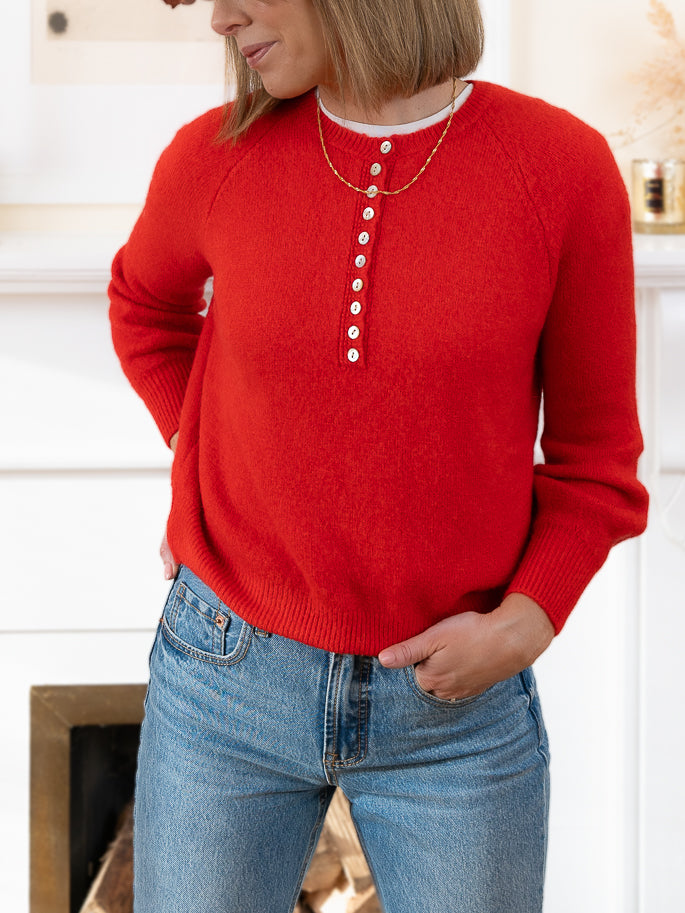 Red Thea Alpaca Jumper