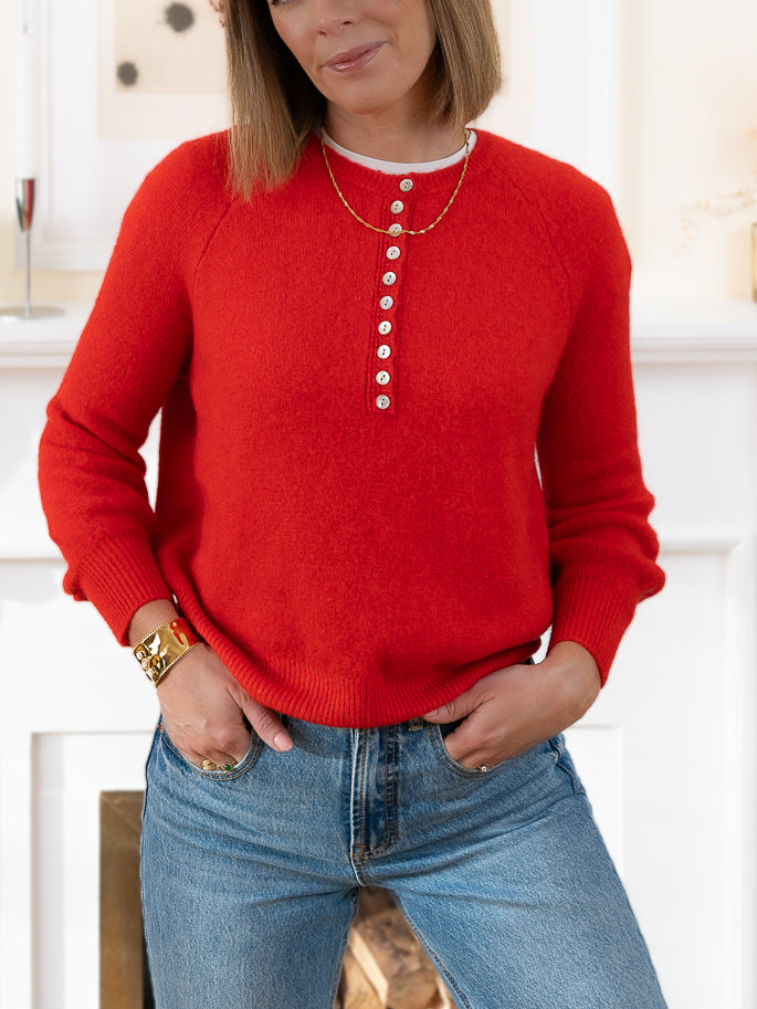 Red Thea Alpaca Jumper