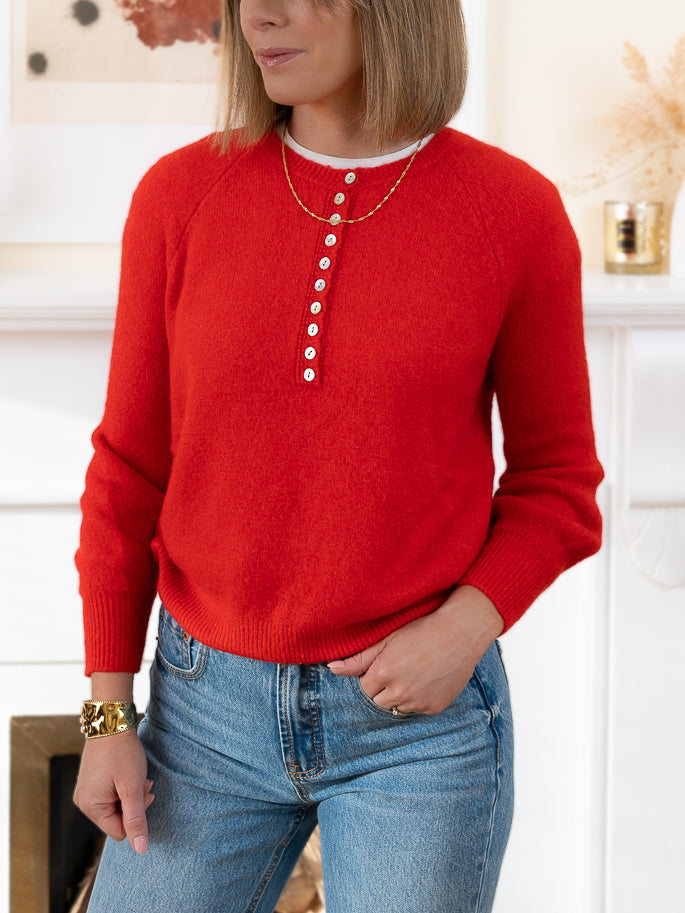 Red Thea Alpaca Jumper