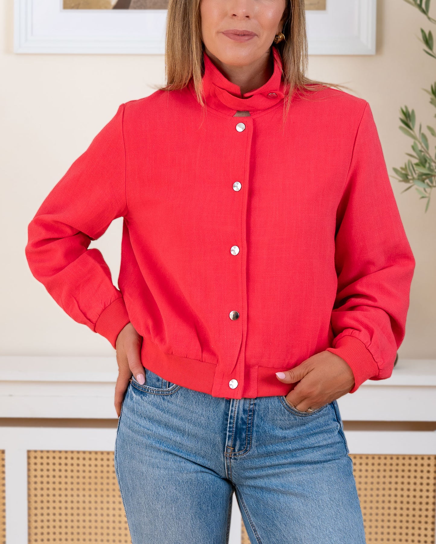 Red Monaco bomber jacket