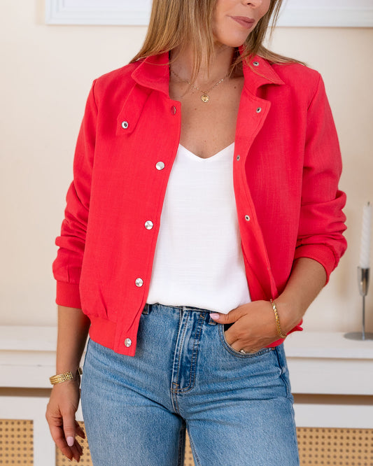 Red Monaco bomber jacket