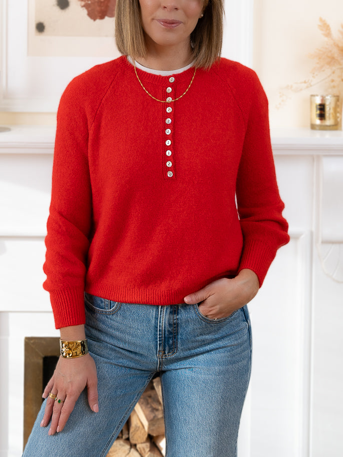 Red Thea Alpaca Jumper