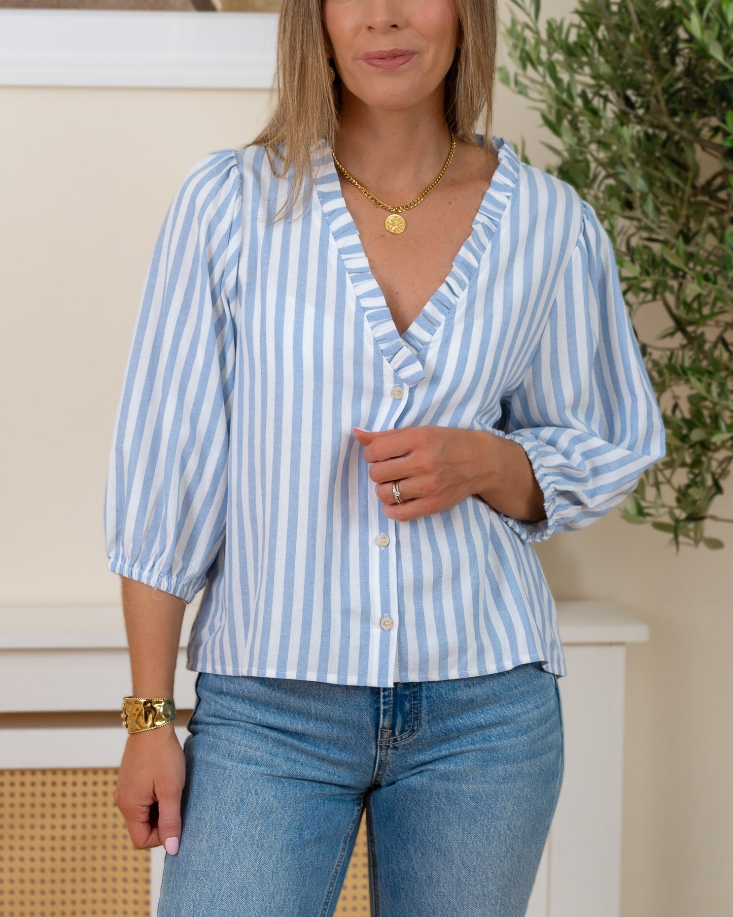Sky Blue Malena Blouse