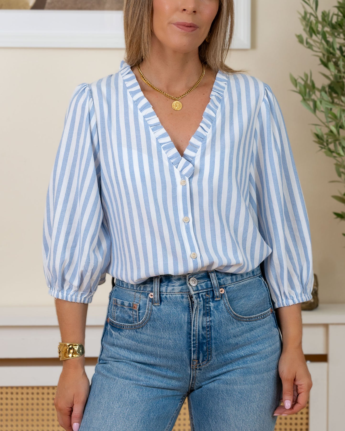 Sky Blue Malena Blouse