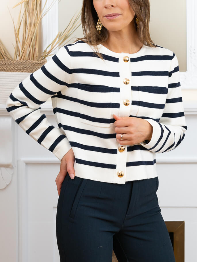 Striped Letty Cardigan