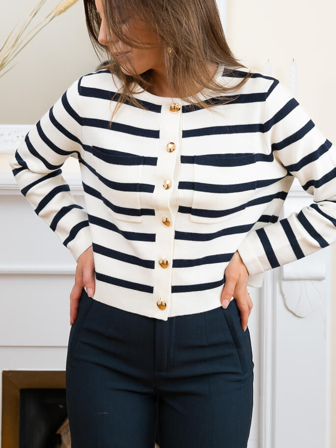 Striped Letty Cardigan