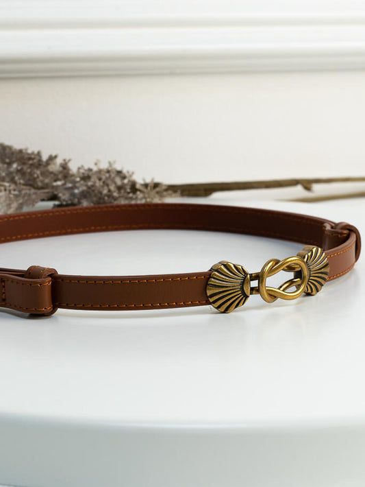 Tan shelly adjustable belt