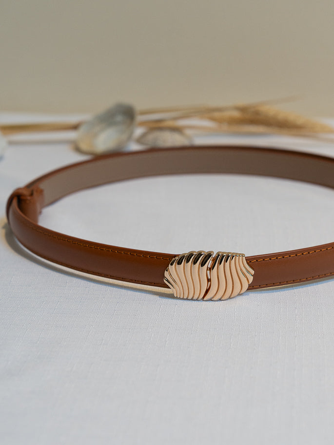 Tan Matteo adjustable belt